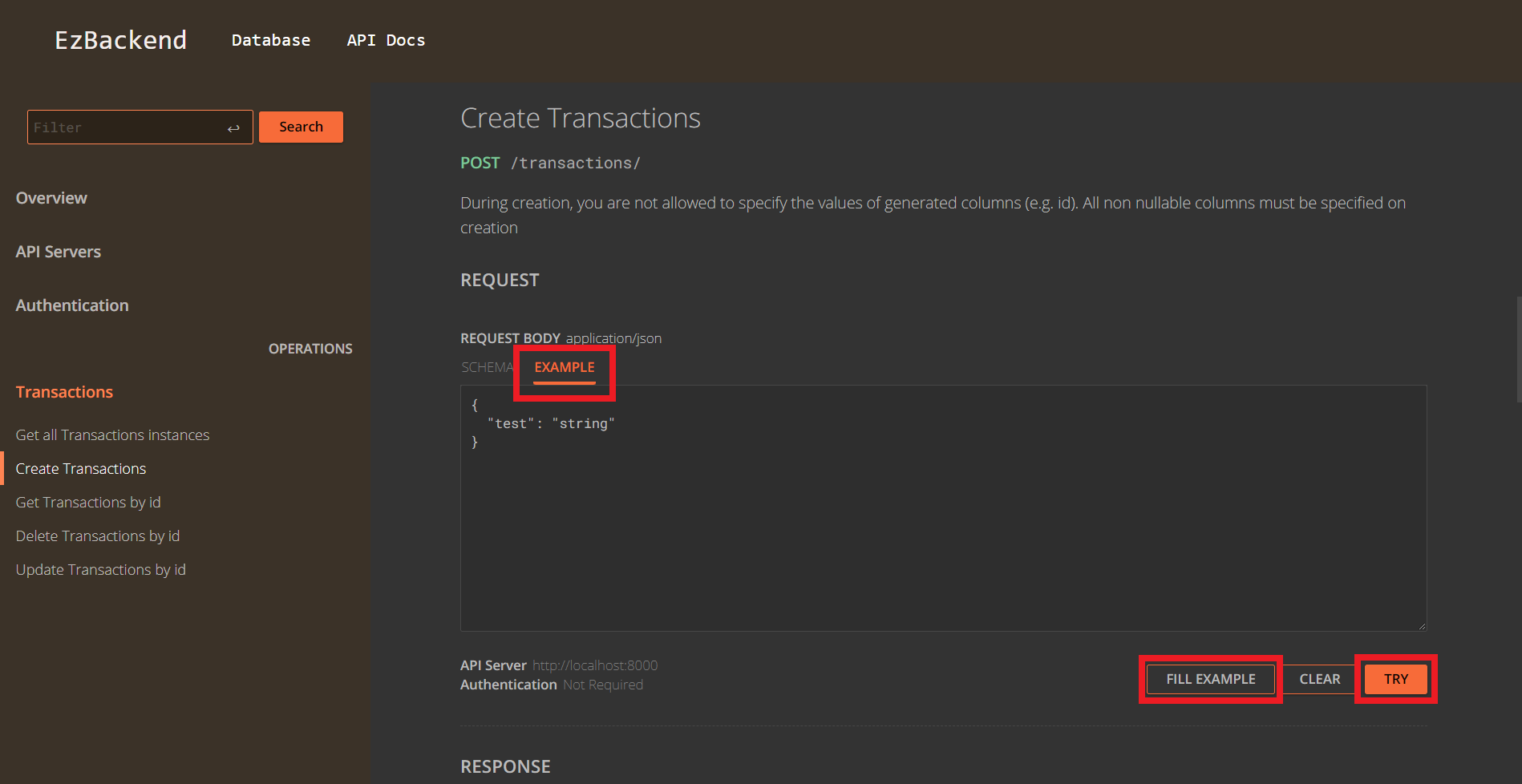 testing endpoints